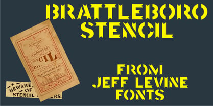 Brattleboro Stencil JNL Font Poster 1