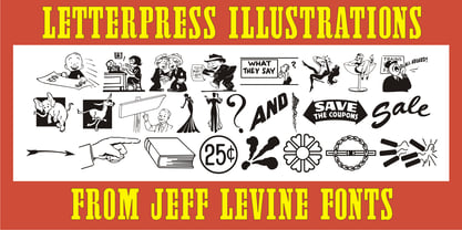 Letterpress Illustrations JNL Font Poster 1
