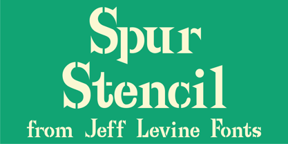 Spur Stencil JNL Font Poster 1