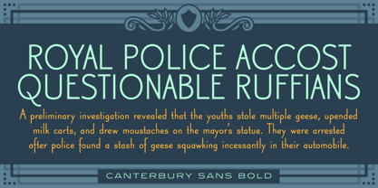 Canterbury Sans Police Poster 2