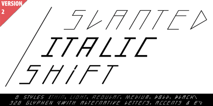 Slanted ITALIC Shift Font Poster 2