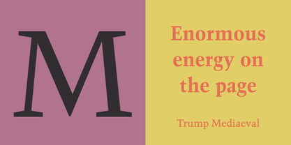 Trump Mediaeval LT Font Poster 2