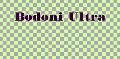 Bodoni Ultra Font Poster 2