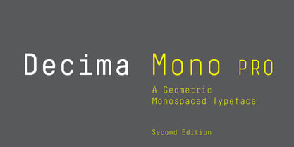 Decima Mono Pro Font Poster 1