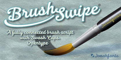 Brush Swipe Fuente Póster 1