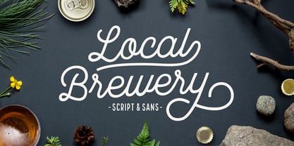 Local Brewery Font Poster 1