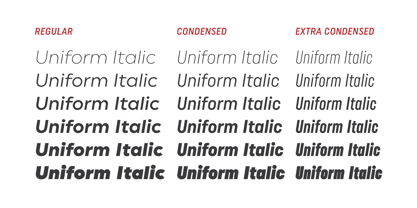 Uniform Italic Font Poster 4