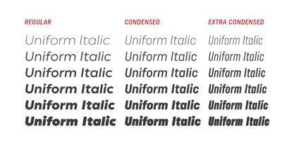 Uniform Italic Fuente Póster 4