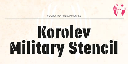Korolev Military Stencil Font Poster 1