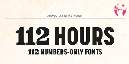 112 Hours Font Poster 2