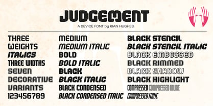 Judgement Font Poster 2