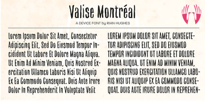 Valise Montreal Font Poster 2