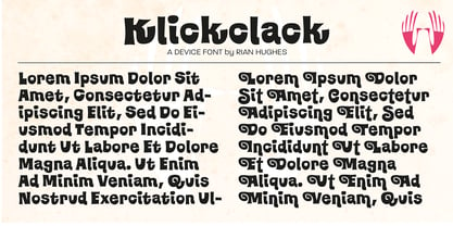 Klickclack Font Poster 2