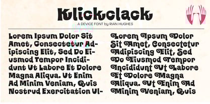 Klickclack Font Poster 2