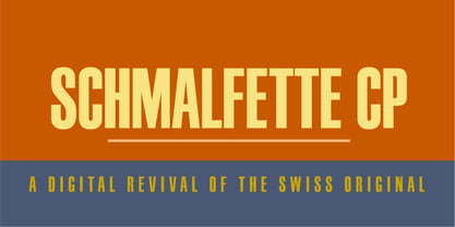 Schmalfette CP Font Poster 1