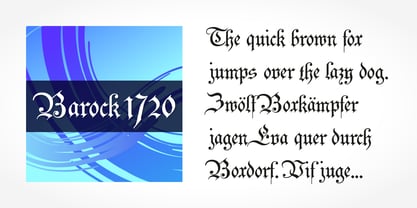 Barock 1720 Fuente Póster 4
