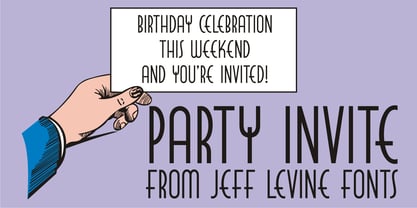 Party Invite JNL Font Poster 1