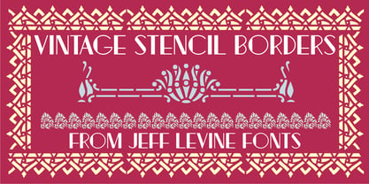 Vintage Stencil Borders JNL Font Poster 1