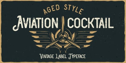 Aviation Cocktail Font Poster 6