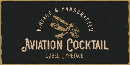 Aviation Cocktail Font Poster 10