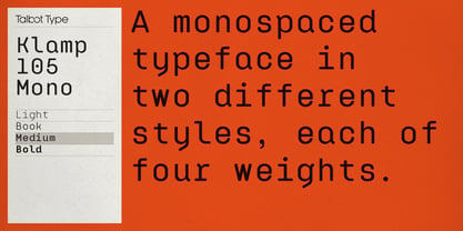 Klamp 105 Mono Font Poster 1