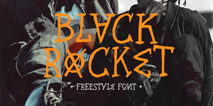 Black Rocket Font Poster 1