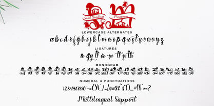 Sweet Christmas Monogram Font Poster 8