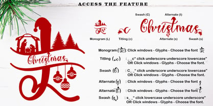 Sweet Christmas Monogram Font Poster 6