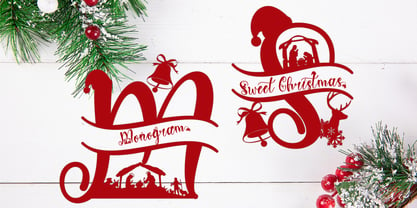 Sweet Christmas Monogram Font Poster 1