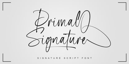 Primal Signature Font Poster 1