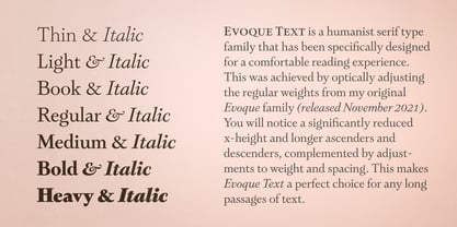 Evoque Text Font Poster 7
