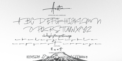 Austin Signature font Fuente Póster 9