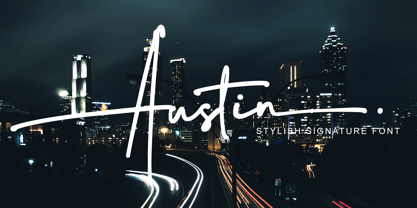 Austin Signature font Fuente Póster 1