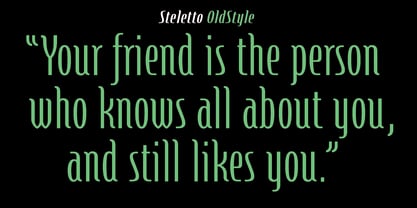 Steletto Oldstyle Font Poster 2