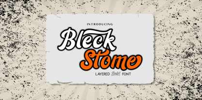 Bleck Stome Font Poster 1