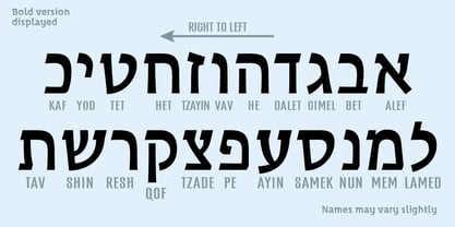 Hebron Hebrew Font Poster 8