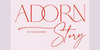 Adorn Story Font Poster 1