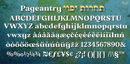 Pageantry Hebrew Font Poster 4