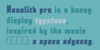 Monolith Pro Font Poster 5