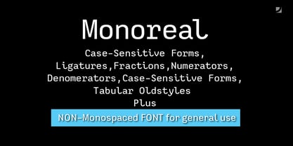 Monoreal Font Poster 2