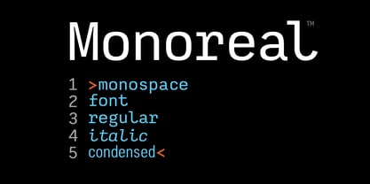 Monoreal Font Poster 1