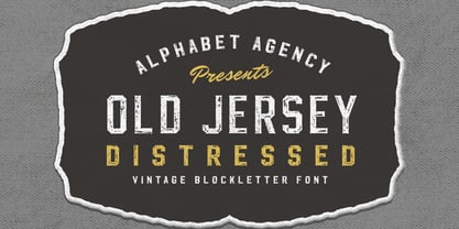 Old Jersey Distressed Font Poster 1