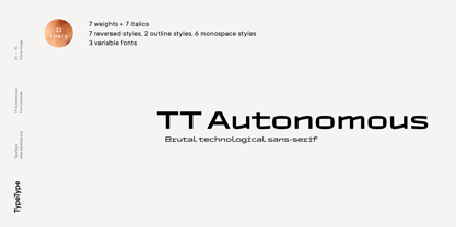 TT Autonomous Font Poster 1