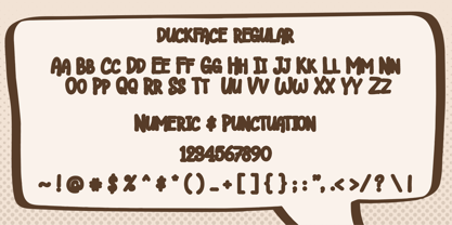 Duckface Font Poster 8