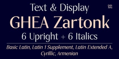 GHEA Zartonk Font Poster 1