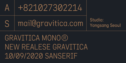 Gravitica Mono Font Poster 7