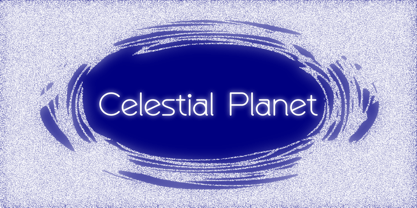 Celestial Planet Font Poster 1