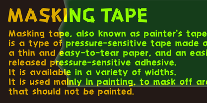 HU Masking Tape Font Poster 6