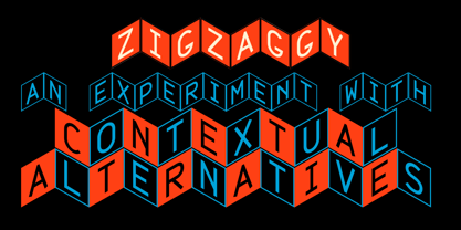 Zigzaggy Font Poster 1