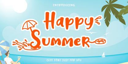 Happy Summer Font Poster 1